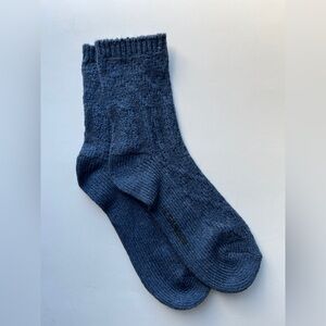 Jil Sander Deep Blue Textured Socks